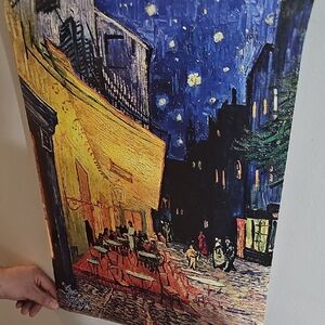 Starry Night Cafe Art Print With Case